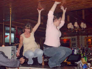 It was a wild and crazy night, as you can see from the ladies dancing on the bar. Click for enlarged view